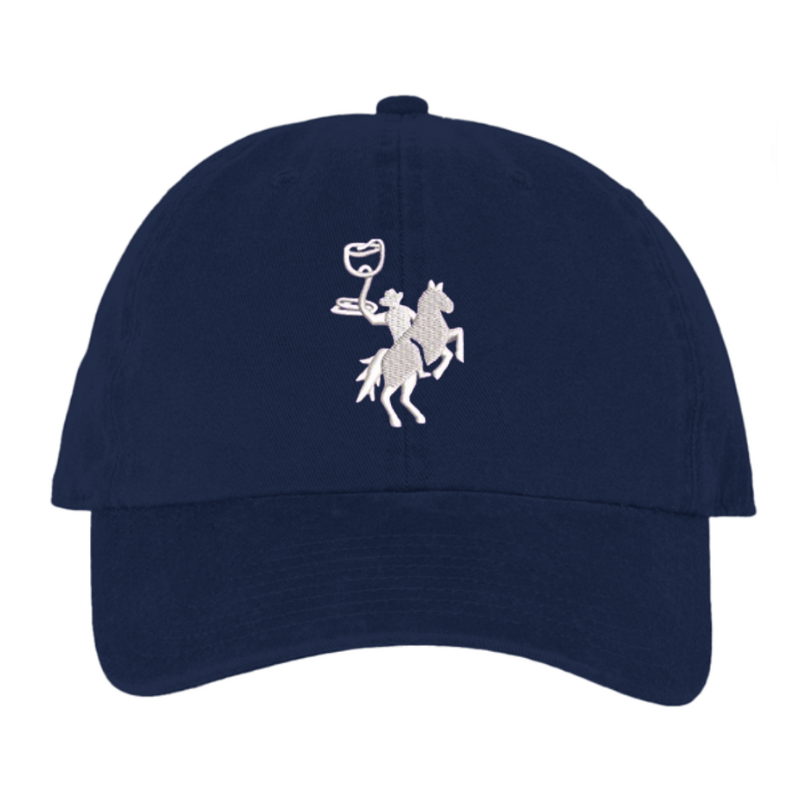 Embroidered Dad Hat - Navy/White