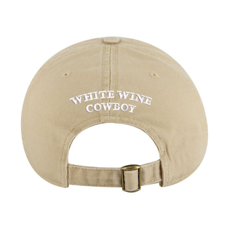 Embroidered Dad Hat - Khaki/White