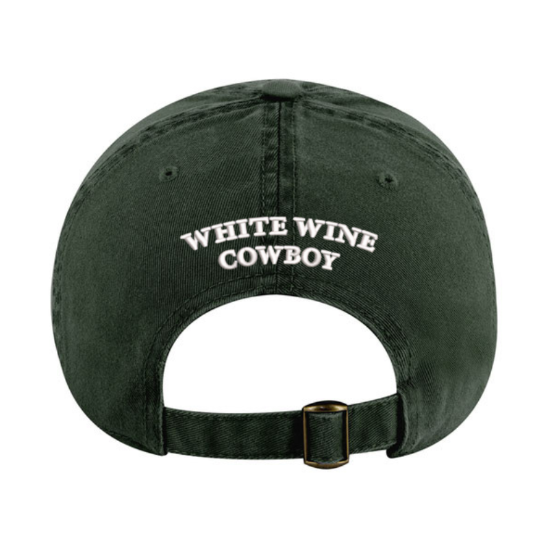 Embroidered Dad Hat - Dark Green/White