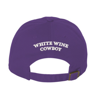 Embroidered Dad Hat - Purple/White