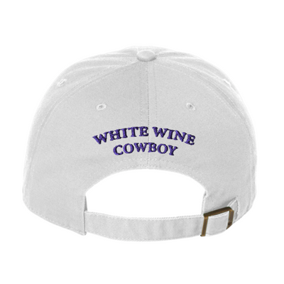 Embroidered Dad Hat - White/Purple