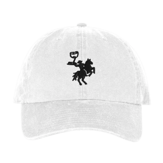 Embroidered Dad Hat - White/Black