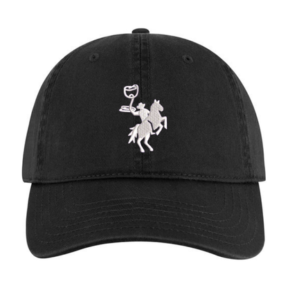 Embroidered Dad Hat - Black/White