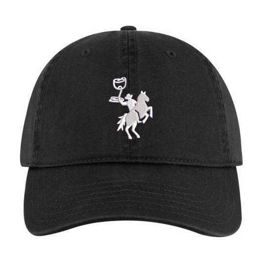 Embroidered Dad Hat - Black/White