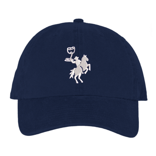 Embroidered Dad Hat - Navy/White