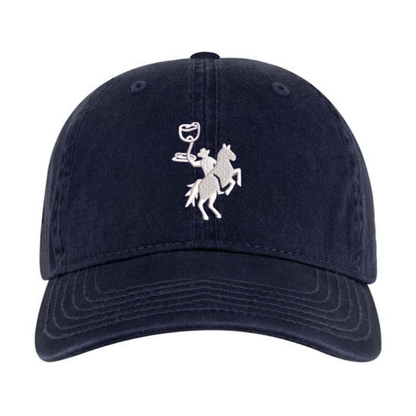 Embroidered Dad Hat - Navy/White