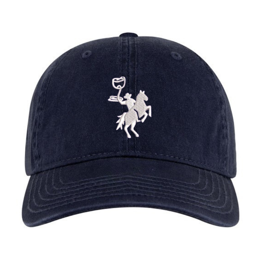 Embroidered Dad Hat - Navy/White