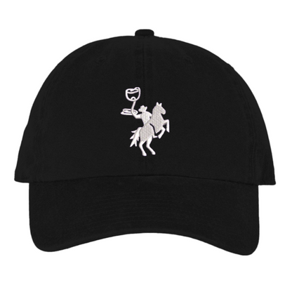 Embroidered Dad Hat - Black/White