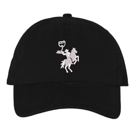 Embroidered Dad Hat - Black/White