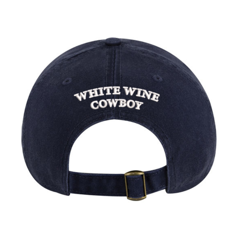 Embroidered Dad Hat - Navy/White