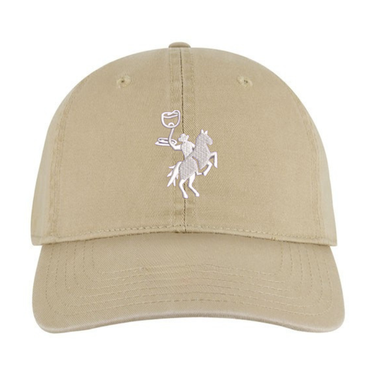 Embroidered Dad Hat - Khaki/White