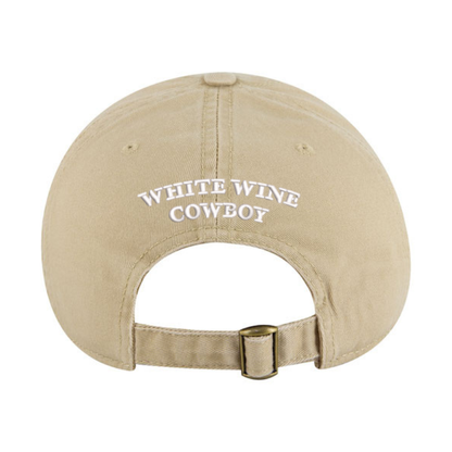 Embroidered Dad Hat - Khaki/White