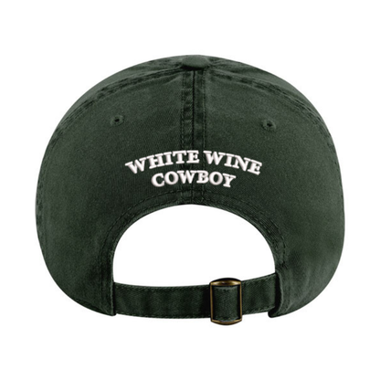 Embroidered Dad Hat - Dark Green/White