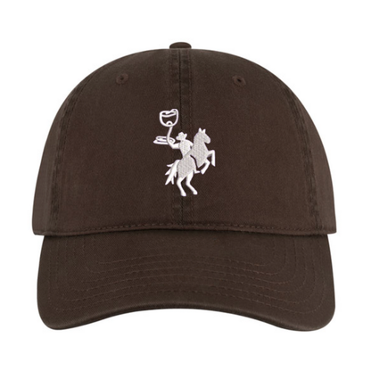 Embroidered Dad Hat - Brown/White