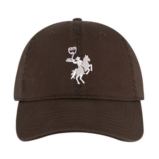 Embroidered Dad Hat - Brown/White