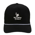 Embroidered Rope Hat - Black/White