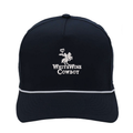 Embroidered Rope Hat - Navy/White