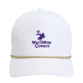 Embroidered Rope Hat - Purple/Gold