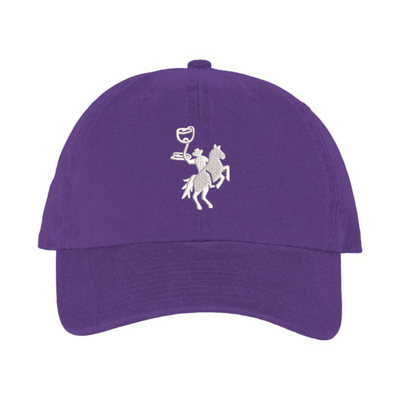 Embroidered Dad Hat - Purple/White