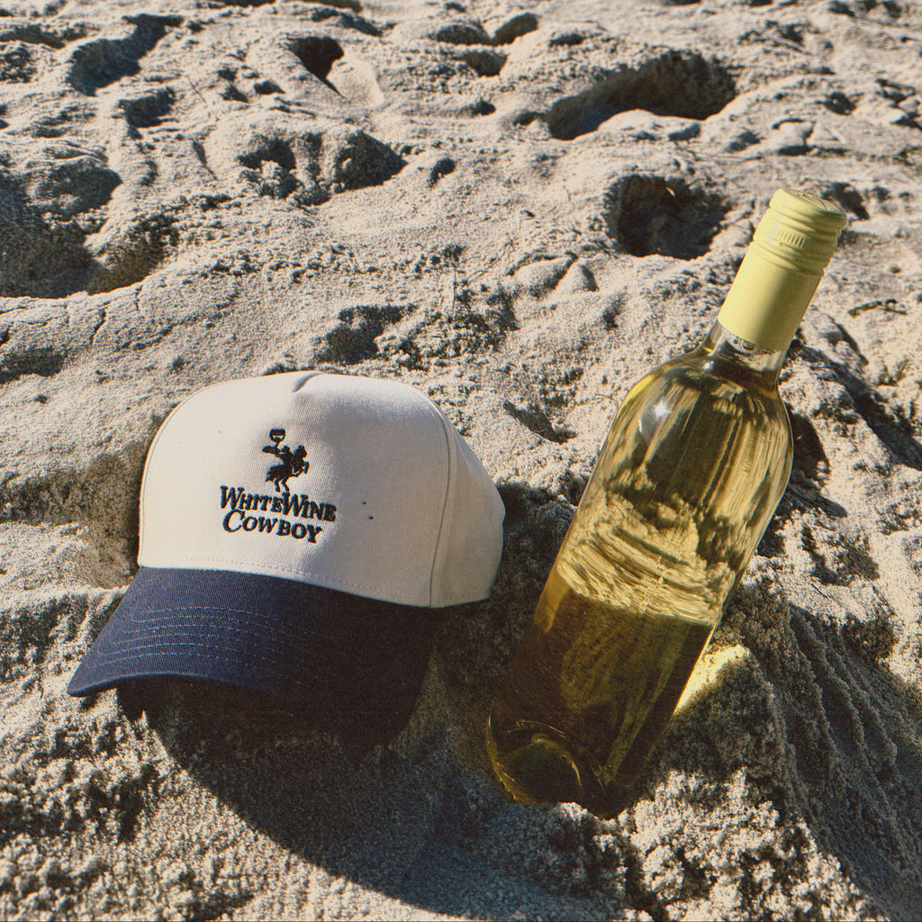 Embroidered Two-Tone Hat - Navy/White