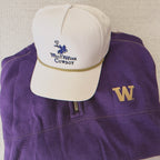 Embroidered Rope Hat - Purple/Gold