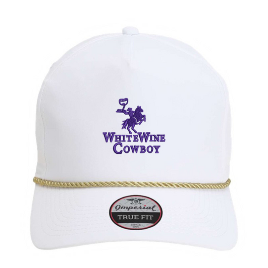Embroidered Rope Hat - Purple/Gold