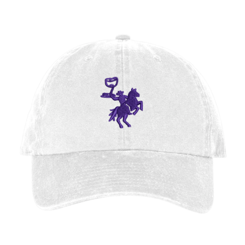 Embroidered Dad Hat - White/Purple