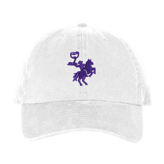 Embroidered Dad Hat - White/Purple